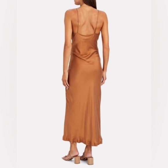 Jonathan Simkhai Isla Bias Maxi Dress in Toffee - Picture 2 of 7